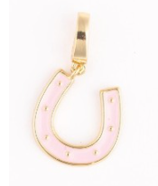PINK HORSE SHOE LUXE CHARM