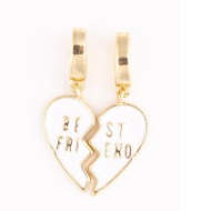 WHITE HEART FRIENDS CHARM