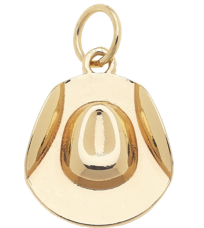 GOLD COWBOY HAT CHARM