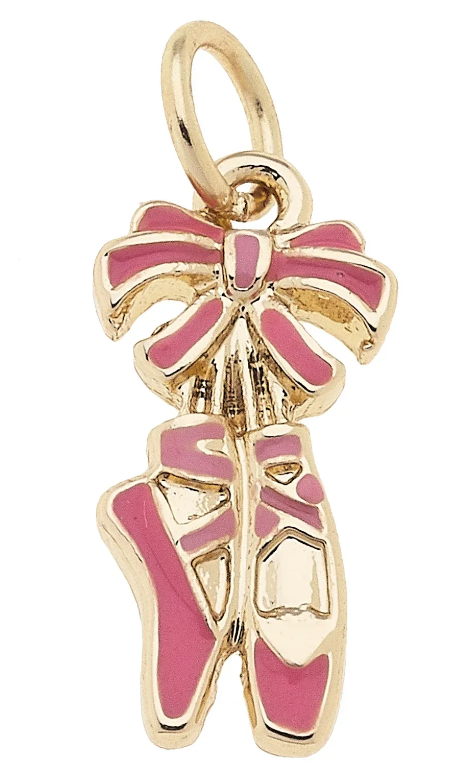 LT PINK BALLET SHOES CHARM