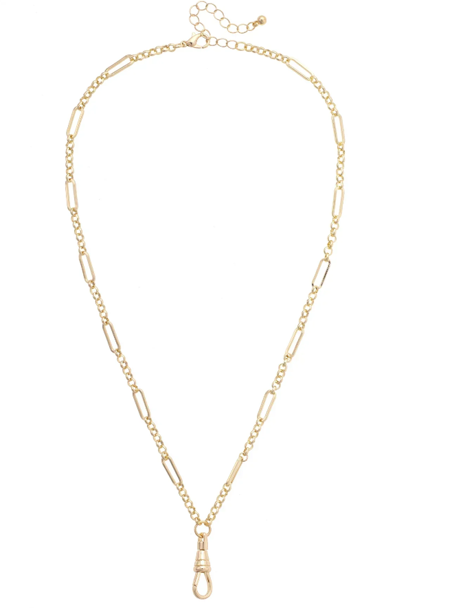 MULTI LINK CHARM NECKLACE GOLD