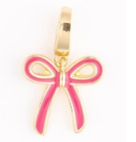 PINK BOW LUXE CHARM