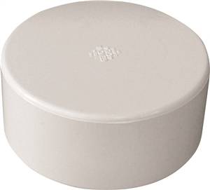 WHITE PVC PIPE CAP 4IN