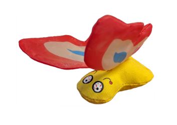 CATNIP RED BUTTERFLY CAT TOY