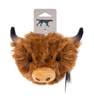 HIGHLAND COW HEAD DOG TOY