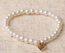 BRACELET KINSLEY COTTON PEARL