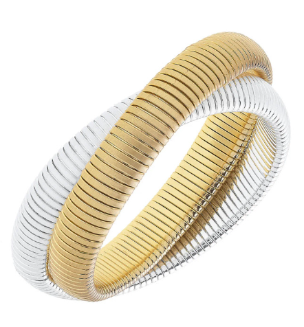 TWO TONE INTERLOCKING BANGEL