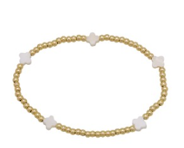 A.C. GOLD SHELL CLOVER BRACELET