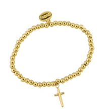 A.C. 5M CROSS CHARM GLD BRACELET