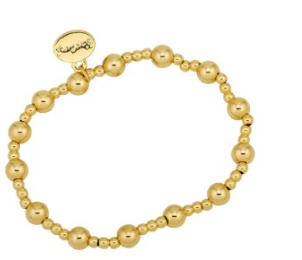 A.C. 3&6 MM GOLD BALL BRACELET