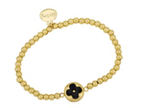 A.C. BLACK CLOVER BEAD BRACELET