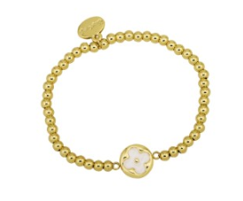 A.C. GOLD WHITE CLOVER BRACELT