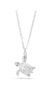 SILVER TURTLE NECKLACE