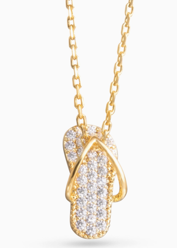 GOLD SANDAL NECKLACE