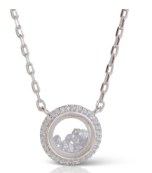 SILVER OPEN RING NECKLACE