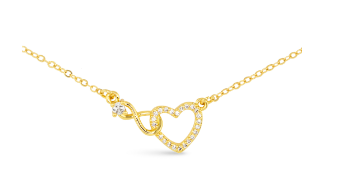 GOLD HEART INFINITY NECKLACE