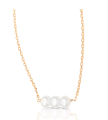 3 PEARL GOLD NECKLACE