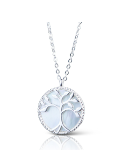 PEARL SILVER TREE NECKLACE