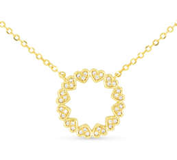 GOLD HEART CIRCLE NECKLACE