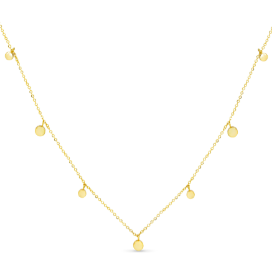 GOLD STATION DISC NECKLACE