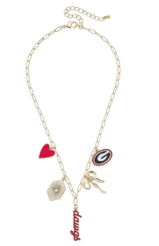 GA PAPER CLIP CHARM NECKLACE