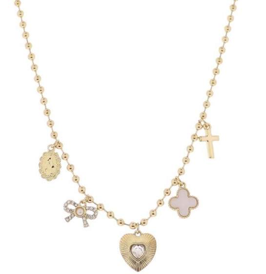 GOLD BALL CHAIN NECKLACE