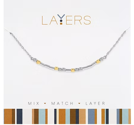 TWO-TONE MINI BEADED NECKLACE