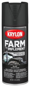 LOW GLOSS BLACK FARM EQUIPMENT SPRAY PAINT 12OZ