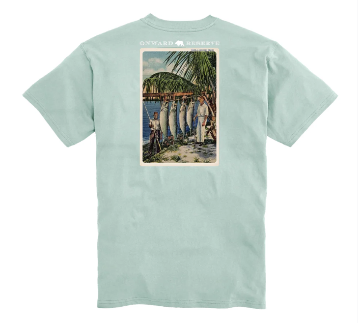 SURF ON THE DOCK POSTCARD TEE