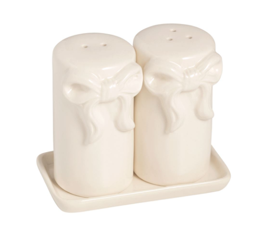 BOW SALT AND PEPPER SHAKER