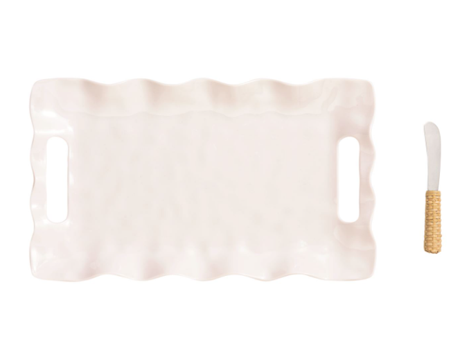 RUFFLED MELAMINE TRAY