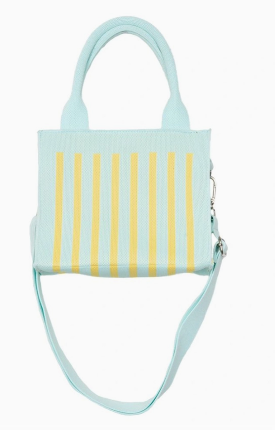 STRIPED STRUCTURE MINI TOTE