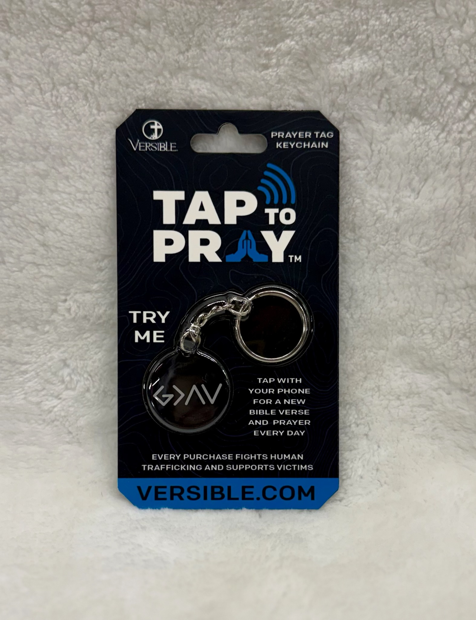 GOD IS GREATER PRAYER KEYCHAIN