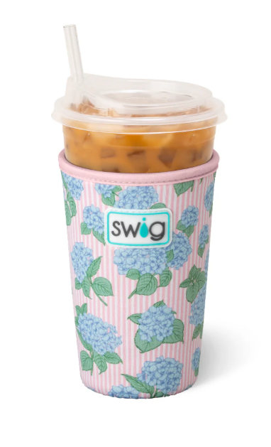 MED ICED CUP COOLIE HYDRANGEAS