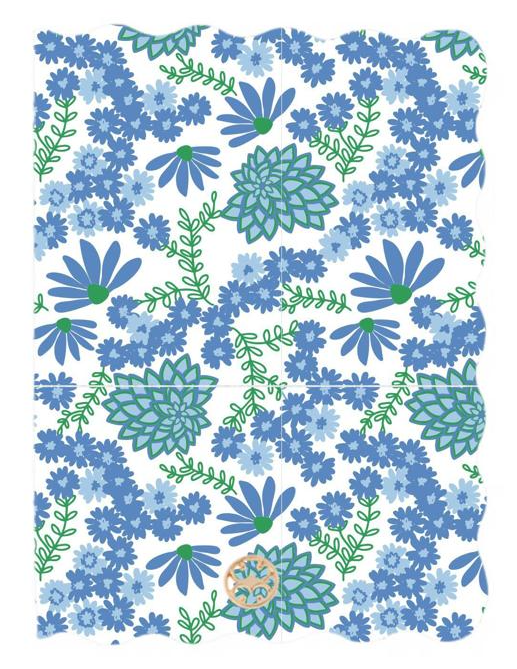 PASSPORT COVER DAISY CHAIN WHITE