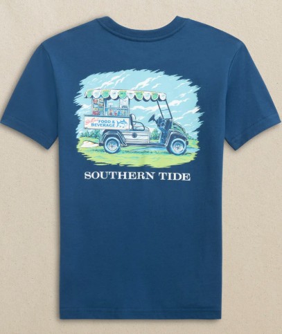 YTH BLUE BEVERAGE CART TEE