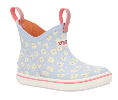 KIDS BLUE FLORAL DECK BOOT