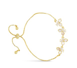 GOLD BUTTERLFY PULLCORD BRACELET