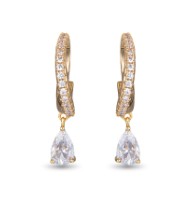 GOLD SMALL DROPLET HOOP EARRING