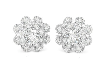 SILVER FLOWER STUD