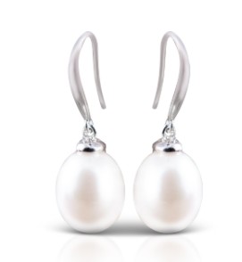 SILVER PEARL DROP EARRINGS