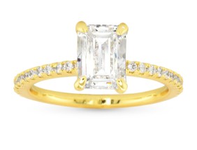 EMERALD CUT SOLITAIRE RING