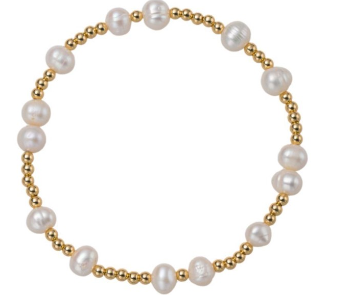 18K GOLD PLATED BEAD BRACELET