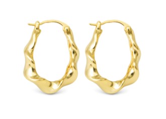 HAILEY TWISTED OVAL HOOP GOLD