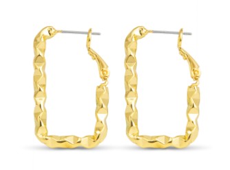 GIANNA TWISTED RECTANGLE HOOPS