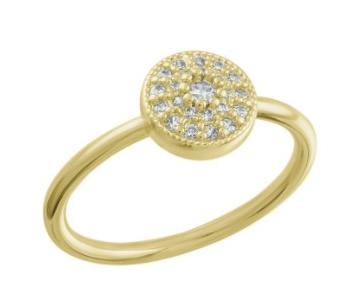 ROUND CZ GOLD LAYERS RING