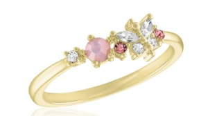 ROSE OPAL BUTTERFLY LAYER RING