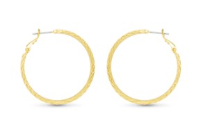 LEILANI BRAIDED LRG HOOP GOLD