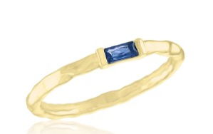 BLUE BAGUETTE LAYER RING