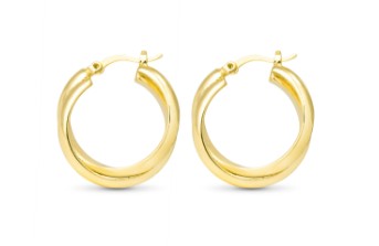 DIANA SIMPLE TWIST HOOP GOLD